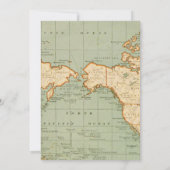Vintag Globe Travel Bridal Dusche Einladung (Rückseite)