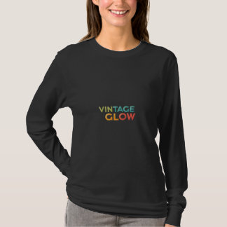 Vintag Glow-Typografie T-Shirt