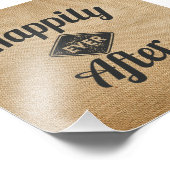 Vintag glücklich immer nach Burlap Fotodruck (Ecke)