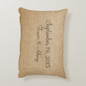 Vintag glücklich immer nach Burlap Zierkissen (Rückseite(Vertikal))