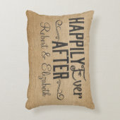 Vintag glücklich immer nach Burlap Zierkissen (Vorderseite(Vertikal))