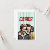 Vintag glückliche Galentiner Tagesstätten Karte (Vorderseite/Rückseite Beispiel)