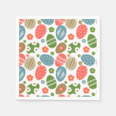 Vintag glückliche Osterblüten Serviette (Vorderseite)