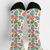 Vintag glückliche Osterblüten Socken (Oben)