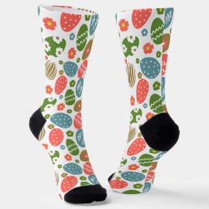 Vintag glückliche Osterblüten Socken