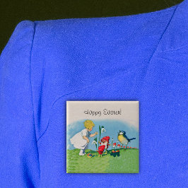 Vintag glückliche Ostereier Button