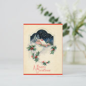 Vintag glückliche Weihnachten (Stehend Vorderseite)