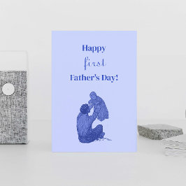 Vintag Glücklicher erster Vatertag - Es ist ein Ju Postkarte