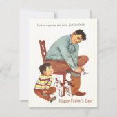 Vintag glücklicher Vatertag Vater Kinderbindeschuh (Vorderseite)