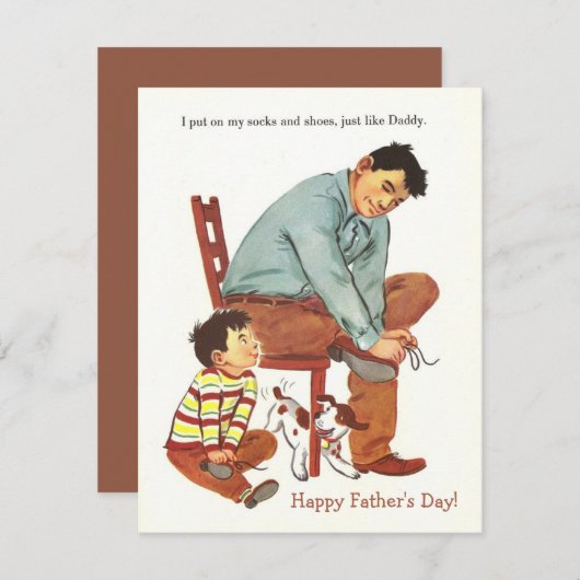 Vintag glücklicher Vatertag Vater Kinderbindeschuh (Vorne/Hinten)