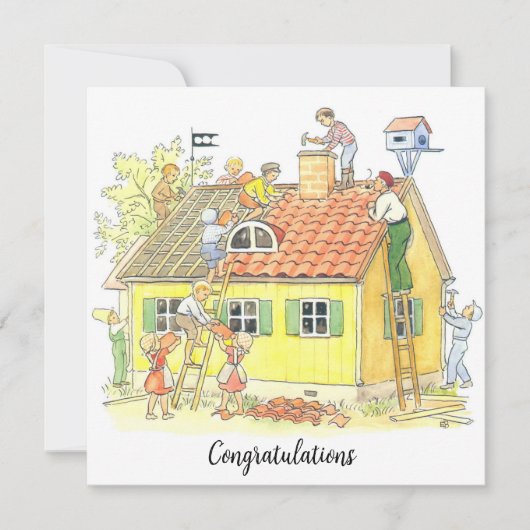 Vintag Glückwunsch zu Ihrer neuen Zuhause (Vorderseite)