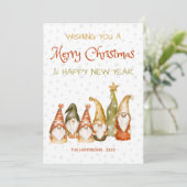 Vintag Gnomes Snow Flakes Weihnachten (Stehend Vorderseite)