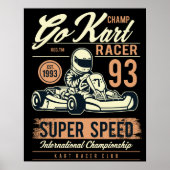 Vintag Go Kart Racing Poster (Vorne)