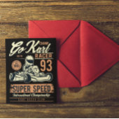 Vintag Go Kart Racing Retro Postkarte