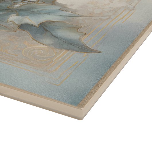 Vintag Goblets Frohe Weihnachtsmonogramm | Schneidebrett (Ecke)