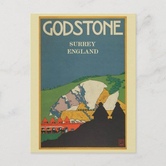 Vintag Godstone Surrey England Travel Postkarte (Vorderseite)