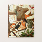 Vintag Going Zuhause für das Weihnachtspuzzle Puzzle (Vertikal)