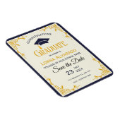 Vintag Gold Abschluss Foto Magnet (Rechte Seite)