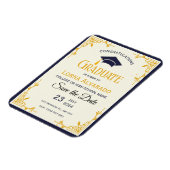 Vintag Gold Abschluss Foto Magnet (Linke Seite)