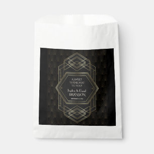 Vintag Gold Art Deco Wedding DANK Geschenktütchen