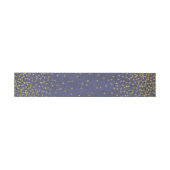 Vintag Gold Confetti Navy Hochzeit Einladungsbanderole (Flach)