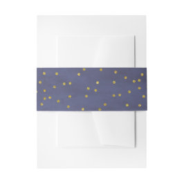 Vintag Gold Confetti Navy Hochzeit Einladungsbanderole