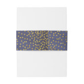 Vintag Gold Confetti Navy Hochzeit Einladungsbanderole (Rückseitenbeispiel)