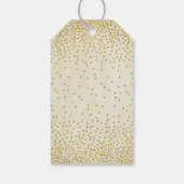 Vintag Gold Confetti Wedding Geschenkanhänger (Rückseite)