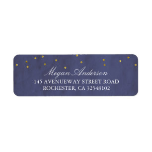 Vintag Gold Confetti Wedding Navy