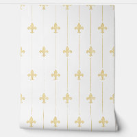 Vintag Gold Fleur-de-Lis White (in kleinem Maßstab