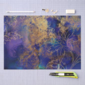 Vintag Gold Floral Grunge Harlequin Damask Seidenpapier (Handwerk)