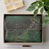 Vintag Gold Floral Grunge Harlequin Damask Seidenpapier (Geschenk)