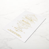 Vintag GOLD FOIL Klassische Verzierte Hochzeit Folieneinladung (Gedreht)