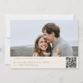 Vintag Gold Foto Save the Date Card (Rückseite)