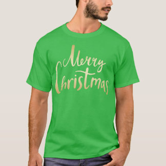 Vintag Gold Frohe Weihnachtsschrift T-Shirt