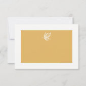 Vintag Gold Glitzer Butterfly Wedding RSVP Karte (Rückseite)