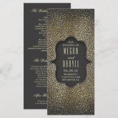 Vintag Gold Glitzer Confetti Hochzeitsprogramme Programm (Vorne/Hinten)