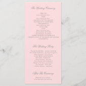 Vintag Gold Glitzer Confetti Pink Hochzeitsprogram Programm (Rückseite)