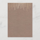 Vintag Gold Glitzer Glam Wedding Details Begleitkarte (Rückseite)