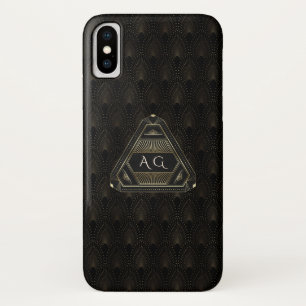 Vintag Gold Great Gatsby Art Deco Monogram Case-Mate iPhone Hülle