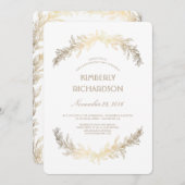 Vintag Gold Laurel Wreath Geburtstagspartei Einladung (Vorne/Hinten)