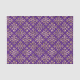 Vintag Gold Lila Damask Seidenpapier