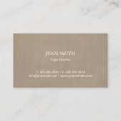 Vintag Gold Lotus Yoga & Meditation Visitenkarte (Rückseite)