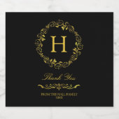 Vintag Gold Monogramm Bierflaschenetikett (Einzelnes Label)