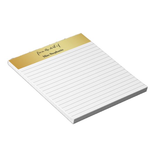 Vintag Gold Notepad Notizblock (angewinkelt)