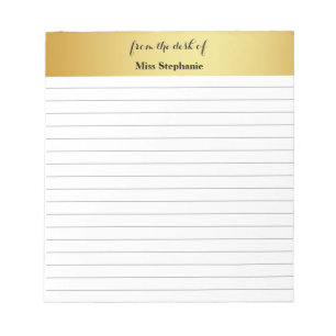 Vintag Gold Notepad Notizblock
