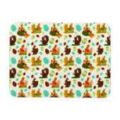 Vintag Gold Ostereier Garten Chicks Bunny Magnet (Horizontal)