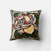 Vintag Gold Rose Art Deco Kissen (Rückseite)