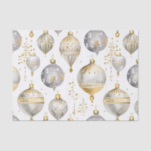 Vintag Gold Silver Black Christmas Ornaments Seidenpapier
