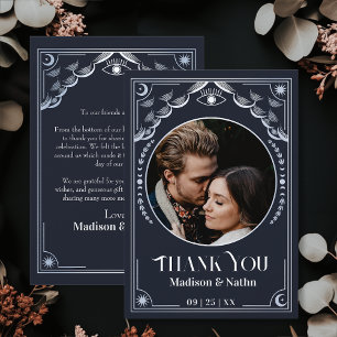 Vintag Gold Tarot Card Foto Hochzeit Vielen Dank Dankeskarte